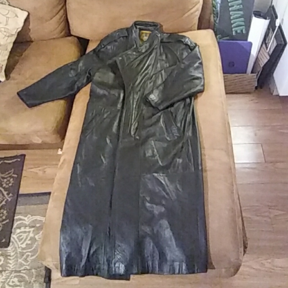 IOU LEATHER Matrix Trench Coat SteamPunk Goth